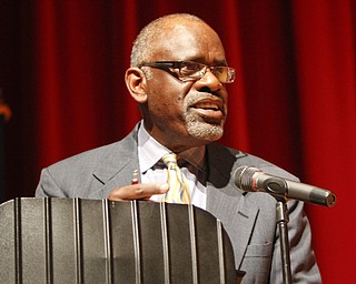 ROBERT K. YOSAY | THE VINDICATOR
Connie Hathorn Superintendent Yo City Schools speaks to the graduates
Chaney Campus High School Commencement Ceremony graduates 31