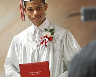 ROBERT K. YOSAY | THE VINDICATOR
Proud memory Michael L Nichols poses for his official graduation photo before graduation
Chaney Campus High School Commencement Ceremony graduates 31