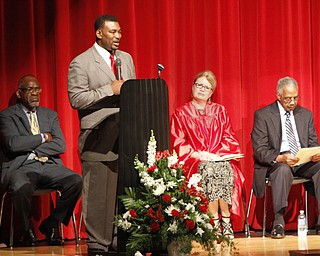 ROBERT K. YOSAY | THE VINDICATOR
Mr DeMaine Kitchen - Mayors chief of staff.. was commencement speaker
Chaney Campus High School Commencement Ceremony graduates 31