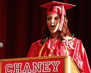 ROBERT K. YOSAY | THE VINDICATOR
Valedictorian Drucella Garcia -
Chaney Campus High School Commencement Ceremony graduates 31
