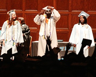 ROBERT K. YOSAY | THE VINDICATOR
169 members of the East High School Class of 2013 who received their diplomas Thursday during the commencement ceremony at Stambaugh Auditorium.