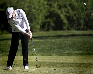 Greatest Golfer of the Valley junior qualifier, Kerra Loomis, golfs at Pine Lakes Golf Club in Hubbard on May 25, 2013.
