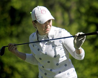 Greatest Golfer of the Valley junior qualifier, Kerra Loomis, golfs at Pine Lakes Golf Club in Hubbard on May 25, 2013.