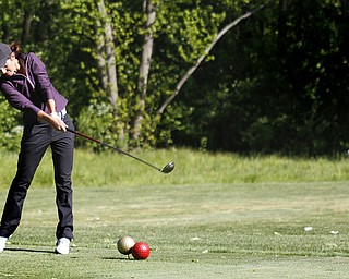 Greatest Golfer of the Valley junior qualifier, Christina Cooper, golfs at Pine Lakes Golf Club in Hubbard on May 25, 2013.