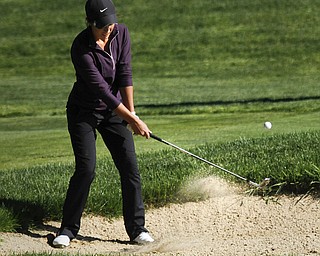 Greatest Golfer of the Valley junior qualifier, Christina Cooper, golfs at Pine Lakes Golf Club in Hubbard on May 25, 2013.