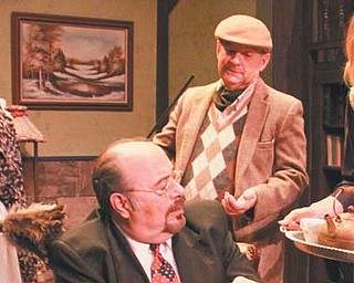 From left, Holly Ceci, Victor Garcia, Russ Nalepa and Jamie Bucher in a scene from the Youngstown Playhouse’s production of “George Washington Slept Here.”