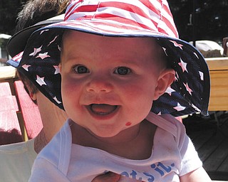 Julia Putko of Boardman, daughter of Jim and Casey Putko, is all smiles in her red, white and blue.
