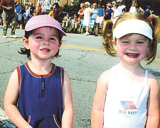Cousins, Alisson Fisher of Canfield and Madeline DeRocco of Landsdale, Pa., at the Canfield 4th of July celebration, sent by their grandma, Marilyn Fisher.