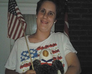 Alison Stanislaw of Lansingville loves her eagle. Taken by Sherry Parent.