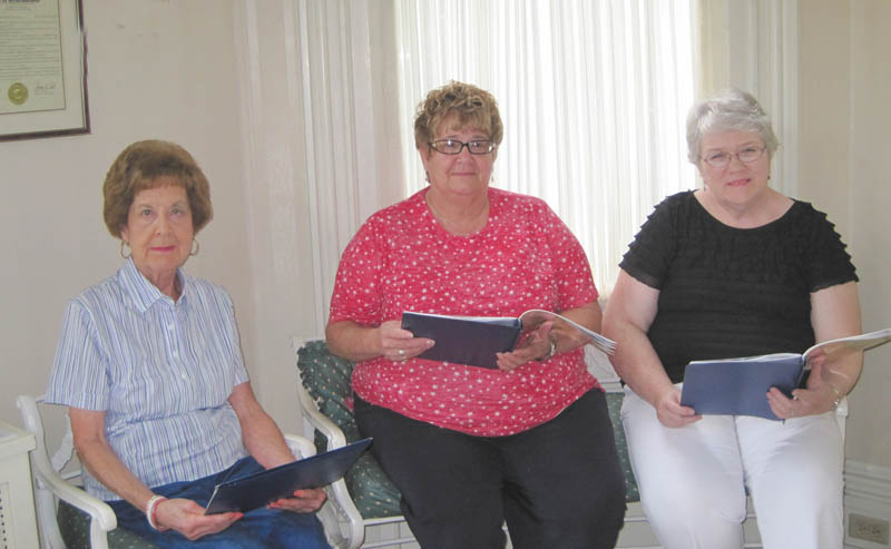 SPECIAL TO THE VINDICATOR: The following women are committee members for the Niles Historical Society’s upcoming Heritage Day, on Aug. 4. From left are Nancy Malone, president of the Niles Historical Society; Sandy Bilovesky, vice president, and Letha Pihonsky, secretary.