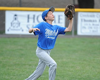 Mill Creek outfielder #19 Stephen Babik gets under a fly ball during practice Monday morning.