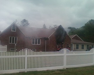 A fire is in progress at 7855 Lee Run Road in Poland