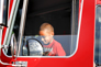 MADELYN P. HASTINGS | THE VINDICATOR..Andre Fabek, 4, of Liberty checks out the firetruck at the Austintown National Night Out in the Austintown Township Park on August 6, 2013. This is the first year Austintown participated in the National Night Out hosted by the police department and the trustees. ... - -30-..