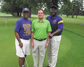 SPECIAL TO THE VINDICATOR
From left are Dan Smith, Christopher Carfangia and David Davis, who are preparing for the Jamail E. Johnson Memorial Scholarship Golf Tournament set for Saturday at Pine Lakes Golf Club.