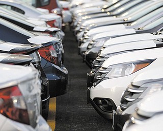 Honda Civic and Honda CRVs are seen outside of a Honda car dealership in Des Plaines, Ill. The Civic received the top rating in frontend crash tests performed by an insurance-industry group.