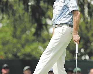 American Jim Furyk is tied for first place with Australia’s Adam Scott after Round 1 of the PGA Championship at Oak Hill Country Club in Pittsford, N.Y., on Thursday.