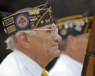 MADELYN P. HASTINGS | THE VINDICATOR..Vince Bellanca of Lowellville participates in a 21-gun salue honoring local veterans who died in combat during World War II and the Vietnam War. The dedication was part of Lowellville Day on Saturday, August 10, 2013 in downtown Lowellville. ... - -30-..