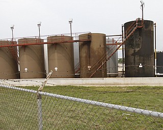 ROBERT K. YOSAY | THE VINDICATOR
D&L’s former Northstar One injection well site in Youngstown has sat unattended for months now. Some of the storage tanks still contain fracking waste to prevent them from blowing over and some members of Youngstown City Council are concerned about the rapidly deteriorating site