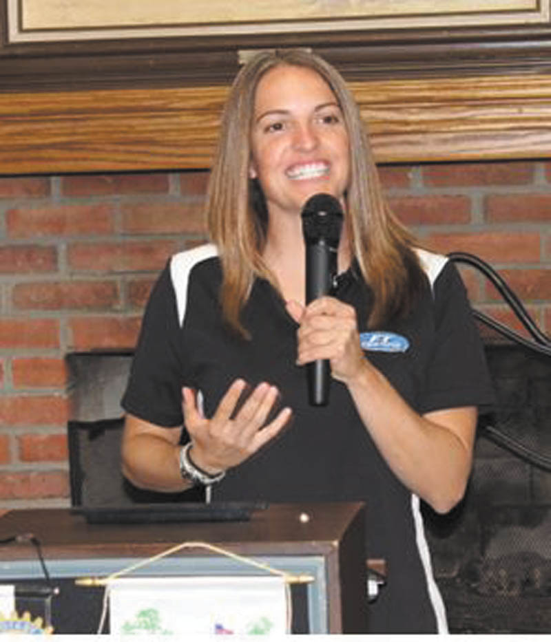 SPECIAL TO THE VINDICATOR
Erin Mellinger, owner of Fitness Together, was the featured speaker at a recent Canfield Rotary luncheon. She shared the importance of fitness and focused on 10 tips for a healthier lifestyle. The club meets weekly at noon Fridays at Fair Park. If interested in joining contact any Canfield Rotarian. For information on Fitness Together call 330-702-1311 or visit fitnesstogether.com.