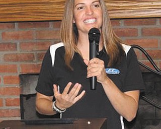 SPECIAL TO THE VINDICATOR
Erin Mellinger, owner of Fitness Together, was the featured speaker at a recent Canfield Rotary luncheon. She shared the importance of fitness and focused on 10 tips for a healthier lifestyle. The club meets weekly at noon Fridays at Fair Park. If interested in joining contact any Canfield Rotarian. For information on Fitness Together call 330-702-1311 or visit fitnesstogether.com.