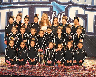 SPECIAL TO THE VINDICATOR
Escape Dance Academy Competition Team of Austintown traveled to Unvasville, Conn., in June to compete for the Starpower World Finals. The studio won 10 national championships and two victory cups. Kelsey Hackstedde, 10, won the national soloist title of Junior Miss Starpower and placed first overall. Chelsea Williams, 8, was first runner-up for Petite Miss Starpower and placed third overall. A victory cup is won when a studio is selected as one of the top five numbers in their division, then they compete in the Battle of the Stars, where they are ranked. All eight of EDA’s eligible routines were selected to participate in Battle of the Stars, and all but one placed in the top three categories. The academy is accepting registrations for its fourth season.