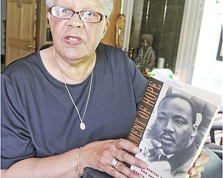 William d Lewis The Vindicator  Rev Gena Thornton in her Youngstown home 7-23-13. She was influenced by Dr. MLK jr I Have a Dream speech 50 years ago.