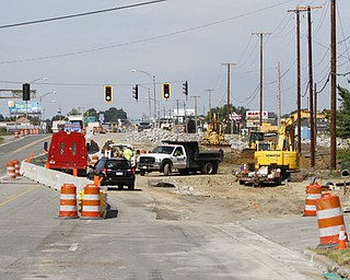 ROBERT K. YOSAY | THE VINDICATOR
The 680 entrance ramp from 224 westbound to 680 north bound is under construction and the exit ramp from 680 to 224 as you head north is now closed