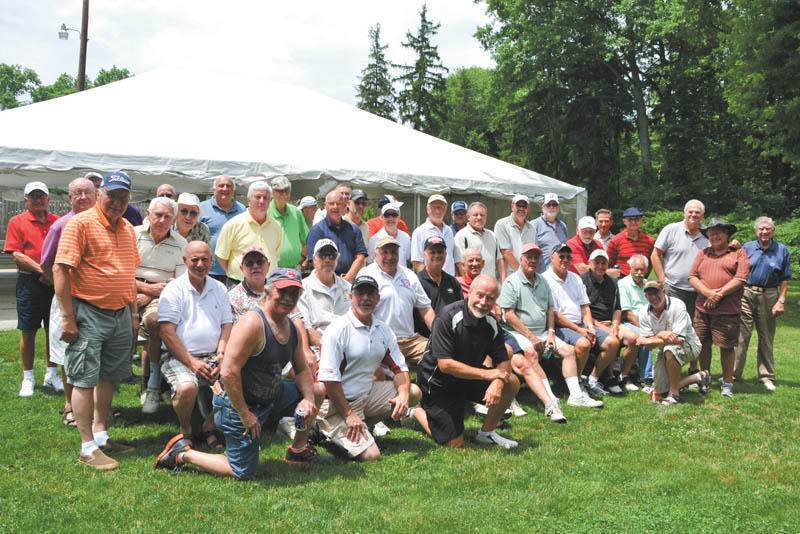 SPECIAL TO THE VINDICATOR
Above, Mill Creek Seniors Golf League met for the 51st mid-season outing July 8 at Mill Creek Golf Course and shelter. There are 85 members from ages 55 to 90. Officers are John Fedor, president; Gary DiPillo, executive vice president; Bill Nitch, second vice president; David Matiz, secretary; and Paul Rainey, treasurer.