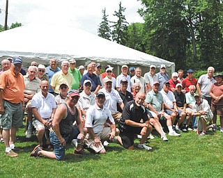 SPECIAL TO THE VINDICATOR
Above, Mill Creek Seniors Golf League met for the 51st mid-season outing July 8 at Mill Creek Golf Course and shelter. There are 85 members from ages 55 to 90. Officers are John Fedor, president; Gary DiPillo, executive vice president; Bill Nitch, second vice president; David Matiz, secretary; and Paul Rainey, treasurer.