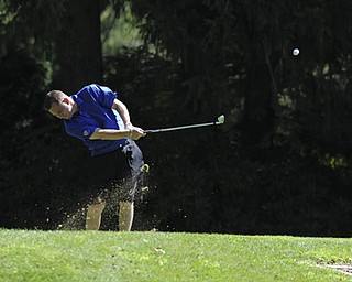 Golfer Eddie Maughan Jr. tees off on the 9th hole Saturday afternoon at Youngstown Country Club as part of the Vindy Greatest Golfer tournament on August 24.