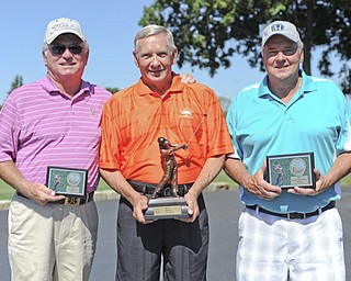 Senior placers and winner. .(LtoR) Tim Porter (3rd), Bob Leonard (1st) and Gary Woods (2nd).
