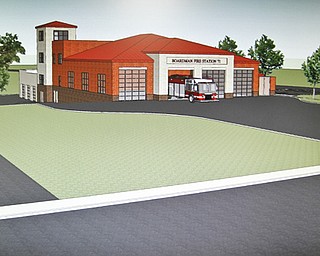 MADELYN P. HASTINGS I THE VINDICATOR..A rendering of a new fire department in Boardman which is in the hopes of being built.