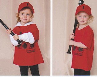 Sisters, Claire O'Leary, 3, and Lauren O'Leary, 5, of Youngstown, are shown in uniform during their first year on Mill Creek T-ball League. Sent by Grandma Mama Fran Chicone.