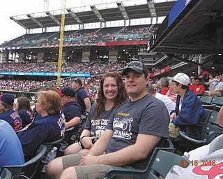 Amy and Jay Dahl of Austintown attended the Cleveland Indians vs. Washington Nationals game June 15.