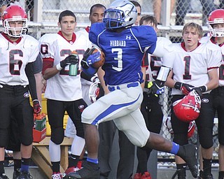 William DLewis The Vindicator  Hubbard's LJ Scott(3) scores during 1rst qtr action against Girard 9-6-13 at hubbard.