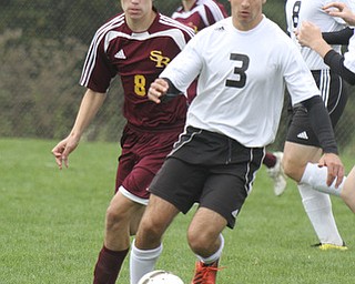 William D Lewis The Vindicator  SR's Cole Durina(8) and Crestview'sTony Marr(3) during Monday action at Crestview.