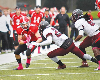 Youngstown State wide receiver Christian Bryan (2) turns upfield after a catch against Southern Illinois during an Oct. 20, 2012 game in Youngstown.