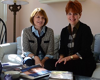 Professor Emerita of English Elizabeth Ford, left, of Poland, and English and film studies professor Deborah Mitchell, of Poland. Photo by: Nancy M. Urchak | The Vindicator 