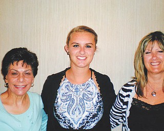 SPECIAL TO THE VINDICATOR
Mill Creek Chapter of American Business Women’s Association met in August at A La Cart Catering in Canfield and presented three scholarships. Above, from left, are Jane Torek representing her daughter, Gina Torek of Boardman, a recipient who is a senior at John Carroll University; Carly Graff of Canfield, a recipient who is attending the nursing program at Youngstown State University, and her mother, Maureen Graff. Absent was Hilary Allen of Canfield, who is attending Ohio State University.