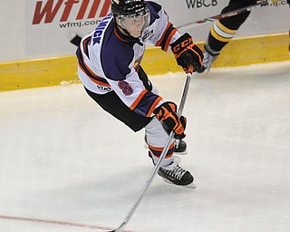 Phantoms #8 Josh Melnick winds up to take a shot on the Green Bay goal during the 3rd period of Friday nights game.