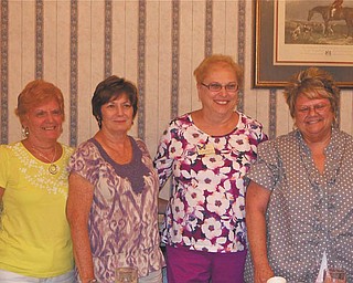 SPECIAL TO THE VINDICATOR
At its August meeting the Tri-County American Business Women’s Association installed officers for the 2013-2014 year. From left are Elena Nigro, vice president; Sharon Pasquale, treasurer; Dolly Sonnenlitter, president; and Kay Meyers, secretary. The chapter is open to all working or retired women. For information or to make reservations for the Oct. 9 meeting, call 330-533-8730.
