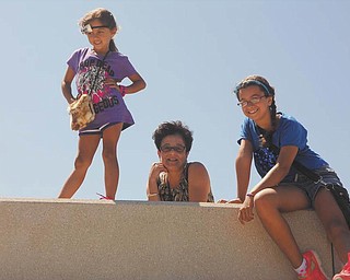 Aunt Evelyn Filipkowski of Cleveland and her nieces, Amaya and Aliya Abeid of New Middletown, are enjoying the sights of downtown Cleveland. Sent by Evelyn's sister and the girls' grandmother, Candida Godoy.