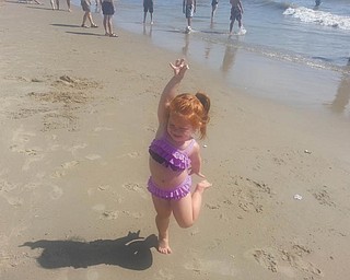 Bailey Orr of Hubbard is pictured enjoying the beach in Virginia.