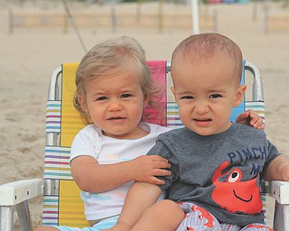 Cousins Nina Armeni and Aniello Rose, are enjoying the sand at Bethany Beach, Del., while on vacation. Taken by Aunt Joyce Buzzacco.