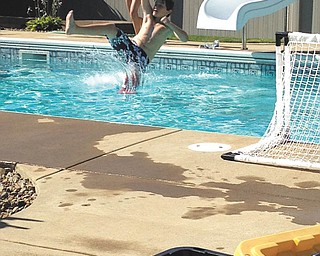 Jacob Buttar of Niles swimming with his waterproof cast! Sent by his aunt, Rose Marsco.