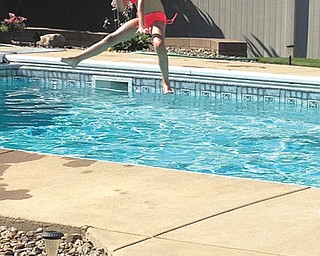 Katie Buttar of Niles took a leap for the plunge. Sent by her aunt, Rose Marsco.