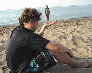Derek and Alexis Urichich of Niles enjoy the beach at Lake Erie. Sent by grandmother, Jan Urichich of Canfield.