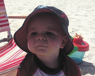 Dominic Fiumara of Poland enjoying the sand? Sent by mom Amy Fiumara.