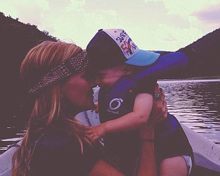 Mom Carly and Finnegan having a bonding moment while fishing.