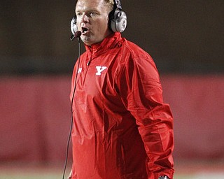 ROBERT K. YOSAY | THE VINDICATOR..coach Eric Wolford.. yells to the players during second quarter action..YSU vs Illinois State.. - -30-..